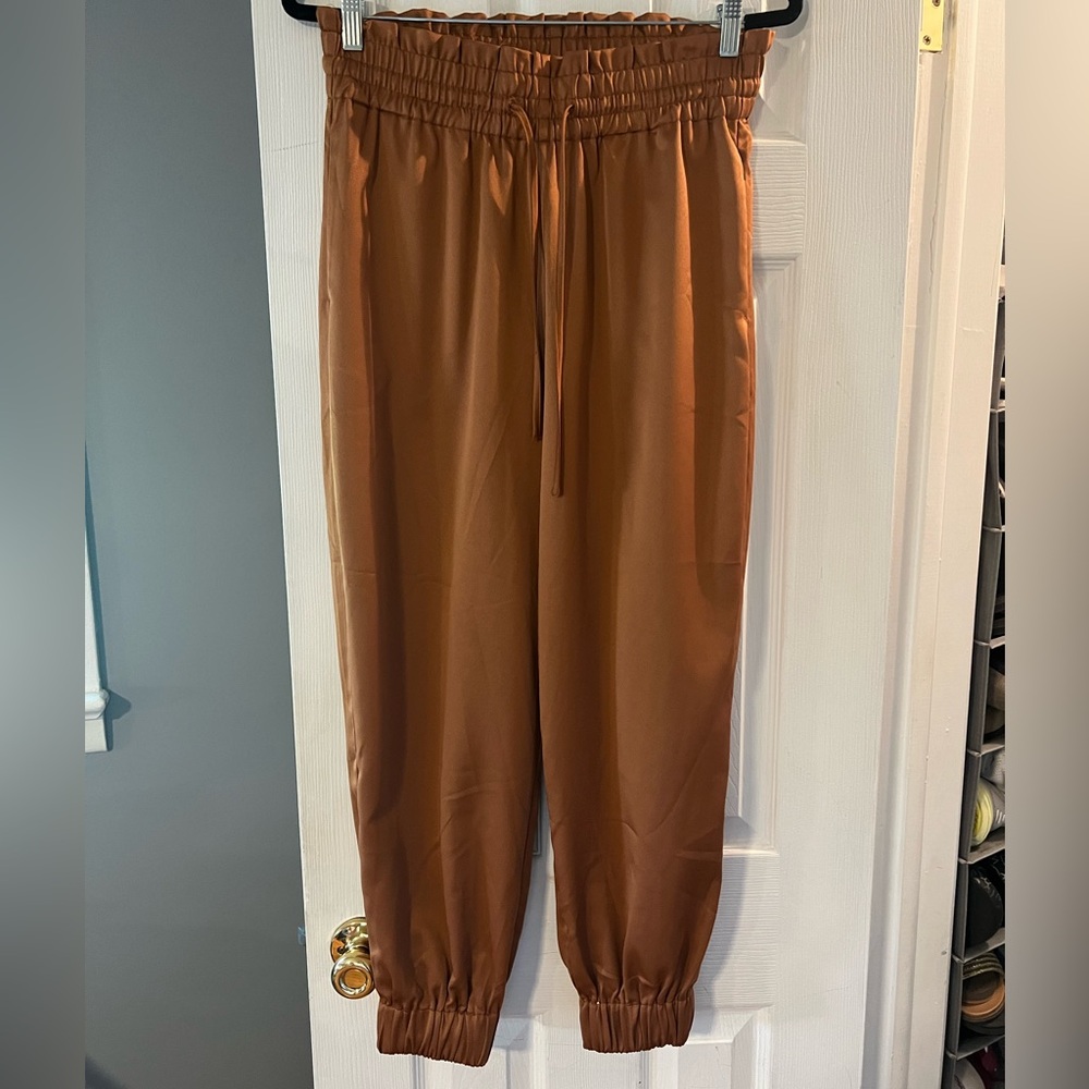 Abercrombie & Fitch, Brown Satin Dress Pants, Size Medium